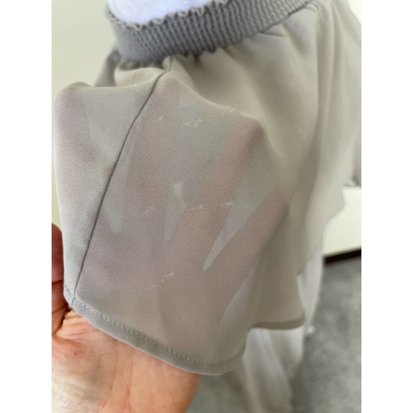 Show Me Your Mumu Women's Gray Hacienda Off Shoulder Maxi Dress size Small - Picture 4 of 10